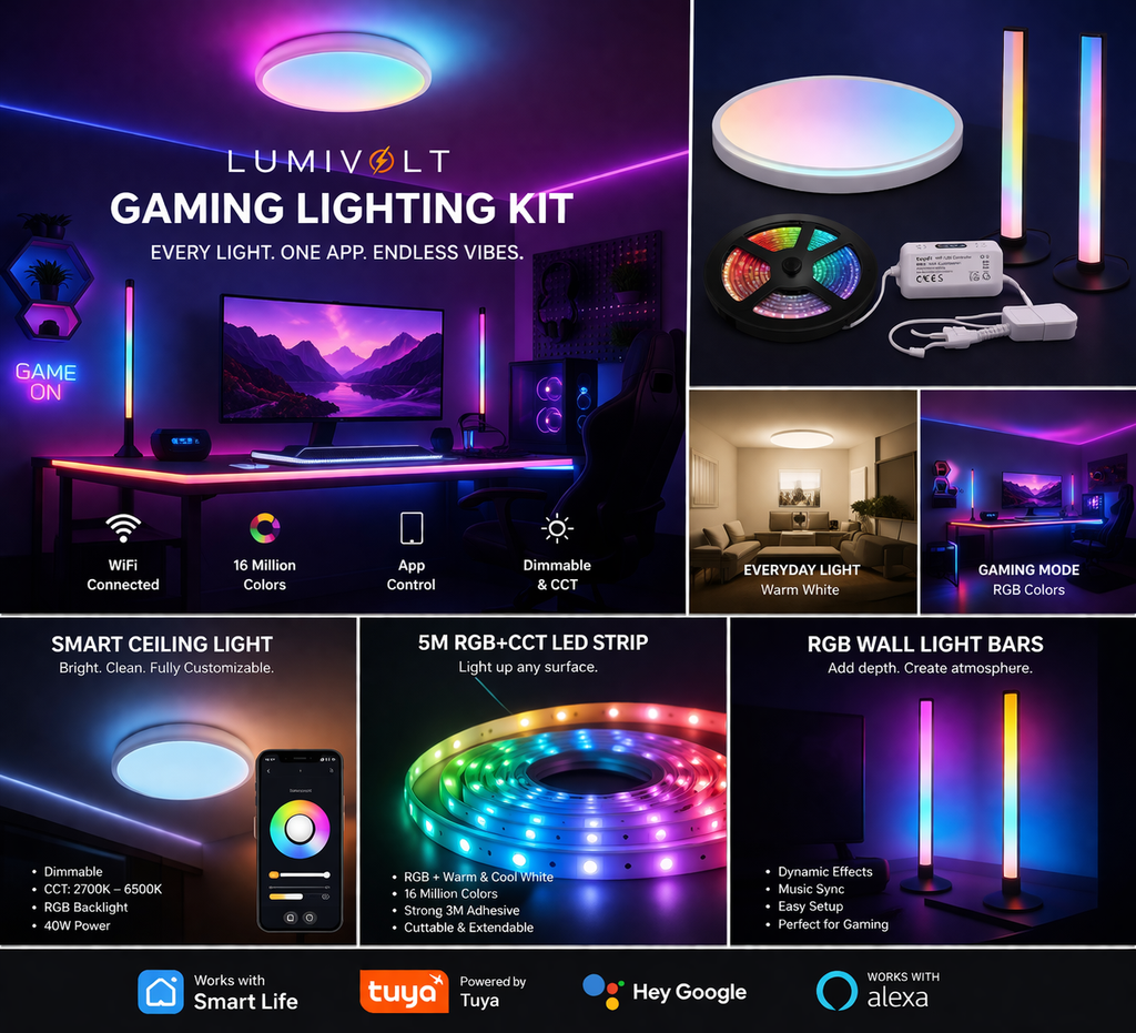 Smart Gaming Lighting Setup – Full Room Kit 1 1